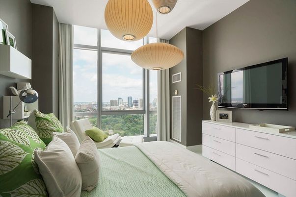 Bedroom, Interior, Pendant Lights