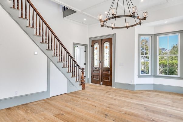 Chandelier, Interior, Pendant Lights, Recessed Lighting, Wood Texture Flooring