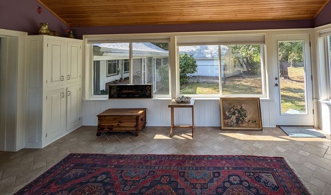 Interior, Sun Room, Wooden Ceilings