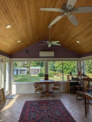 Dining room, Interior, Recessed Lighting, Sun Room, Wooden Ceilings
