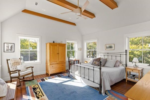 Bedroom, Interior, Wooden Beams, Wood Texture Flooring