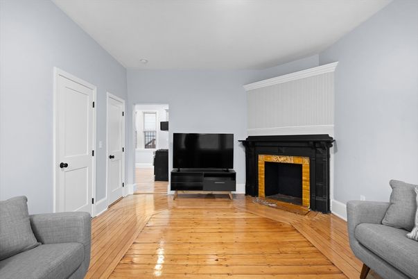 Fireplace, Interior, Wood Texture Flooring