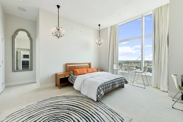 Bedroom, Chandelier, Interior