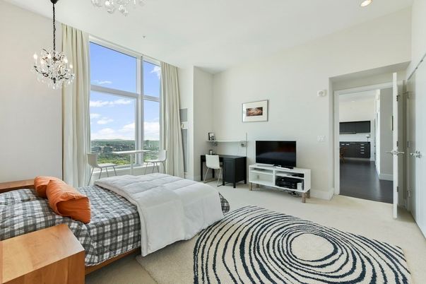 Bedroom, Chandelier, Interior, Pendant Lights, Recessed Lighting