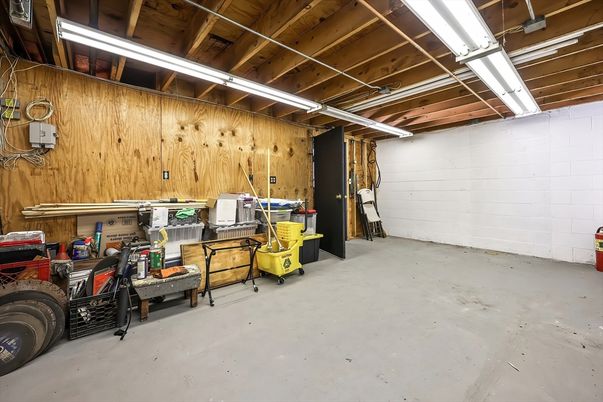 Garage, Interior, Wooden Beams, Wooden Ceilings, Wooden Walls