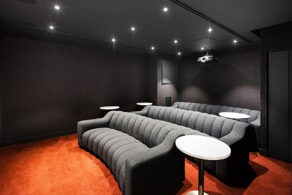Home Theatre Room, Interior, Projection Screen, Recessed Lighting, Theatre Room