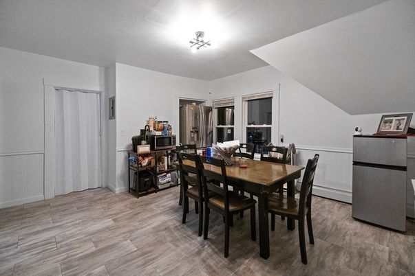 Dining room, Interior, Wood Texture Flooring