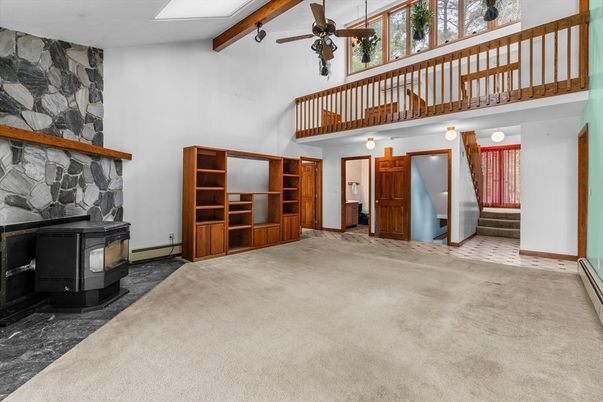 Fireplace, Interior, Wooden Beams