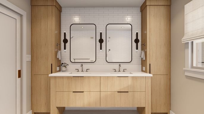 Bathroom, Dual Sink Vanities, Interior