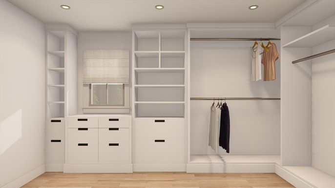 Interior, Recessed Lighting, Walk-in Closets, Wood Texture Flooring