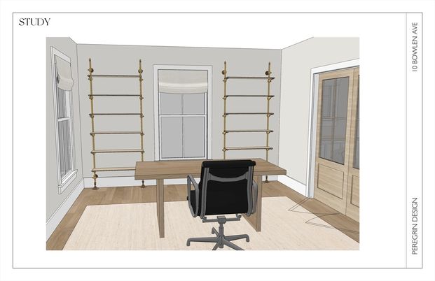 Home Office, Interior, Wood Texture Flooring