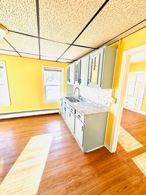 Interior, Kitchen, Wood Texture Flooring