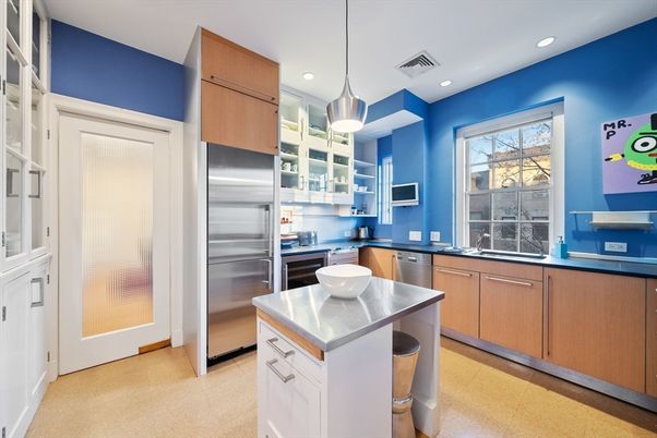 Interior, Kitchen, Pendant Lights, Recessed Lighting, Stainless Steel Appliances