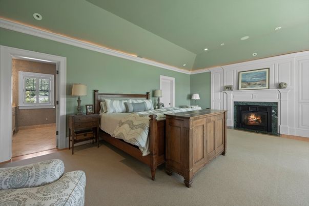 Bedroom, Fireplace, Interior, Recessed Lighting