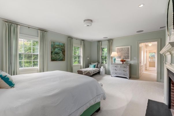 Bedroom, Fireplace, Interior, Recessed Lighting