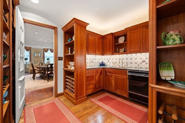 Dining room, Interior, Kitchen, Recessed Lighting, Wood Texture Flooring