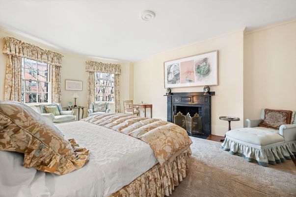 Bedroom, Fireplace, Interior