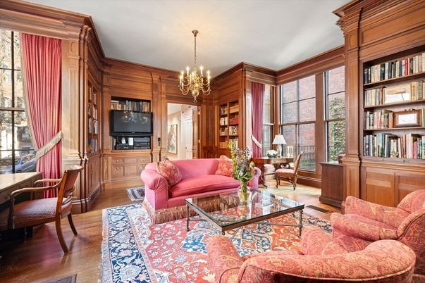 Chandelier, Home Office, Interior, Living room, Wood Texture Flooring, Wooden Walls