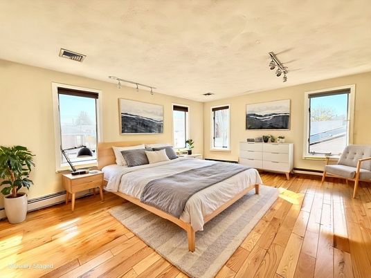 Bedroom, Interior, Wood Texture Flooring