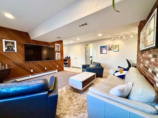 Interior, Living room, Recessed Lighting