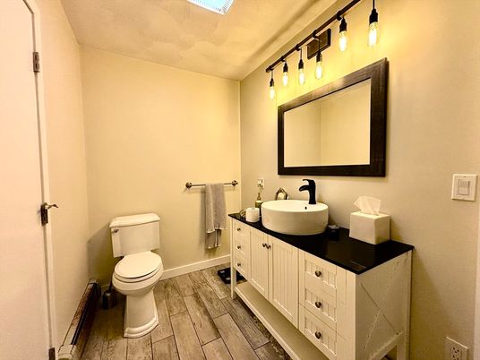 Bathroom, Dual Sink Vanities, Interior, Wood Texture Flooring