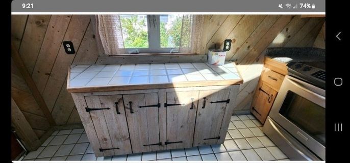 Interior, Kitchen, Stainless Steel Appliances, Tile Countertops, Wooden Walls