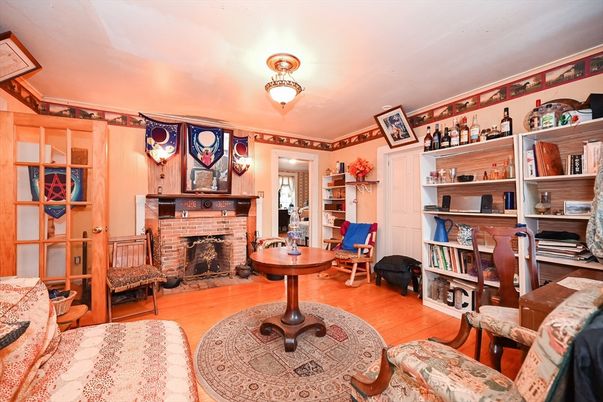 Fireplace, Interior, Wood Texture Flooring