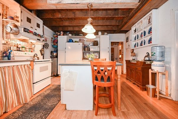 Interior, Kitchen, Pendant Lights, Wooden Beams, Wooden Ceilings, Wood Texture Flooring
