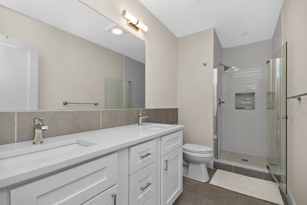 Bathroom, Dual Sink Vanities, Glass Shower, Interior