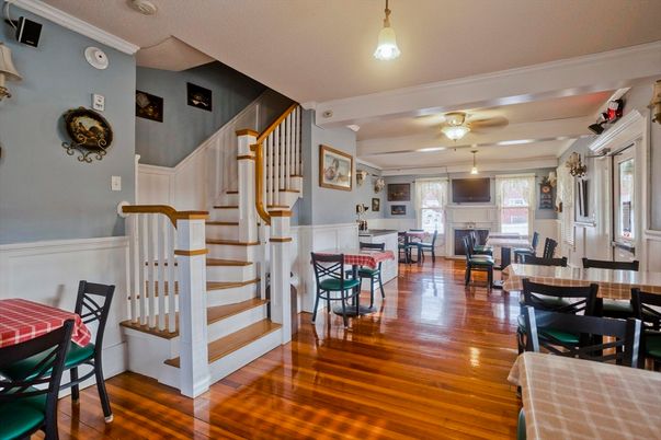 Dining room, Interior, Wood Texture Flooring