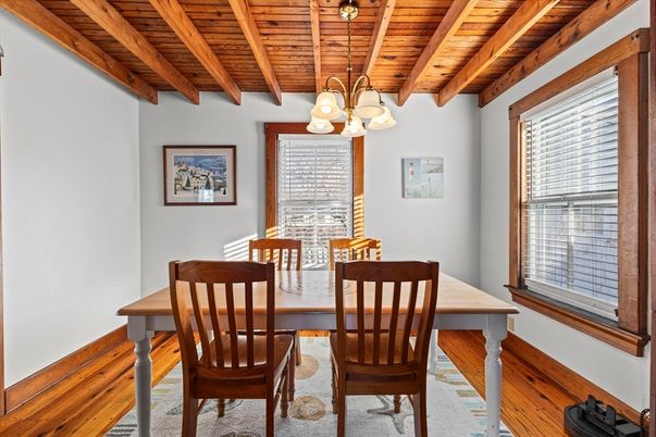 Dining room, Interior, Wooden Beams, Wooden Ceilings, Wood Texture Flooring