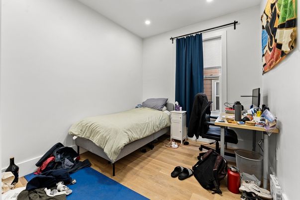 Bedroom, Home Office, Interior, Recessed Lighting, Wood Texture Flooring