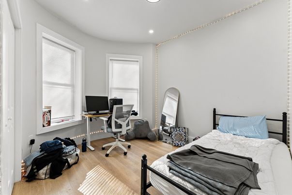 Bedroom, Home Office, Interior, Recessed Lighting, Wood Texture Flooring