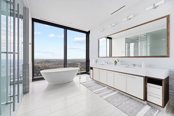 Bathroom, Dual Sink Vanities, Free Standing Baths, Interior