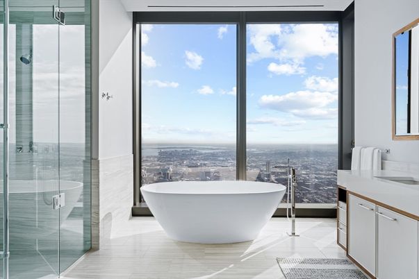 Bathroom, Free Standing Baths, Glass Shower, Interior