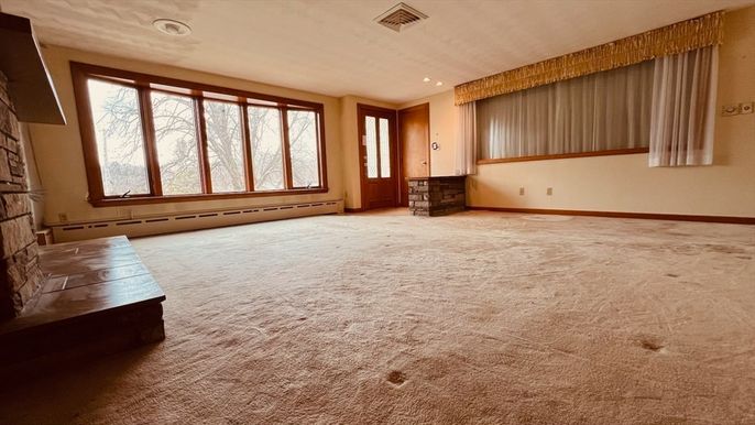 Empty room, Interior, Recessed Lighting
