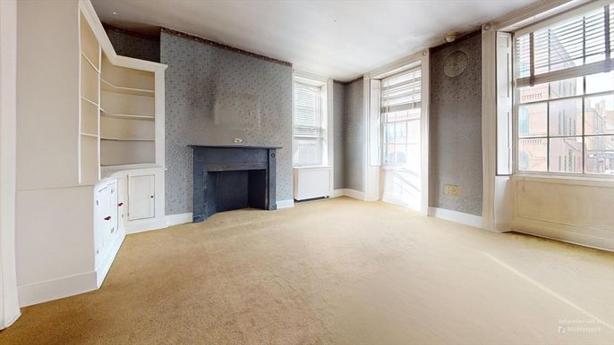 Empty room, Fireplace, Interior