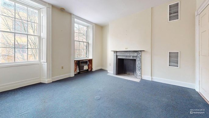 Empty room, Fireplace, Interior