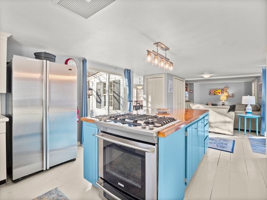 Interior, Kitchen, Living room, Stainless Steel Appliances, Wood Texture Flooring