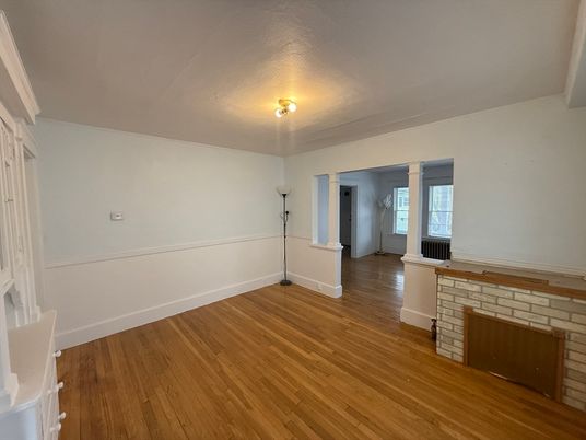 Empty room, Fireplace, Interior, Wood Texture Flooring