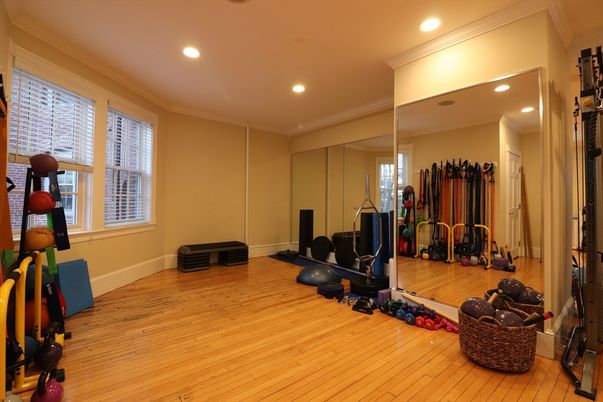 Fitness Equipment, Interior, Recessed Lighting, Wood Texture Flooring