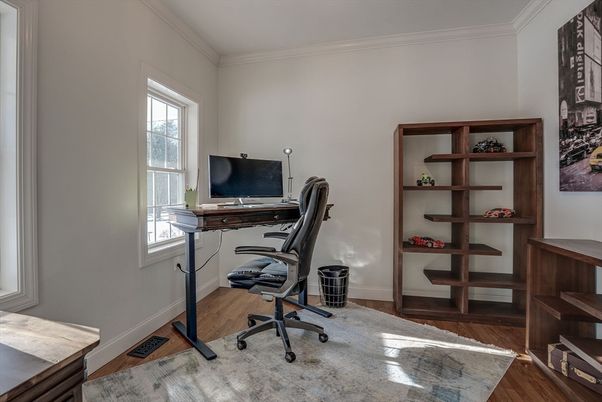Home Office, Interior, Wood Texture Flooring