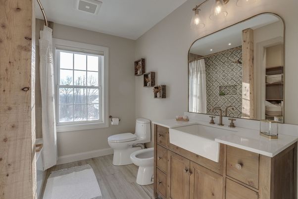 Bathroom, Interior, Wood Texture Flooring