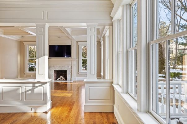 Fireplace, Interior, Wood Texture Flooring