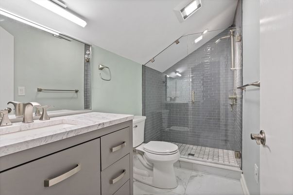 Bathroom, Glass Shower, Interior, Marble