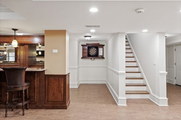 Interior, Pendant Lights, Recessed Lighting, Wood Texture Flooring