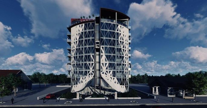 Exterior, Facade, Highrise