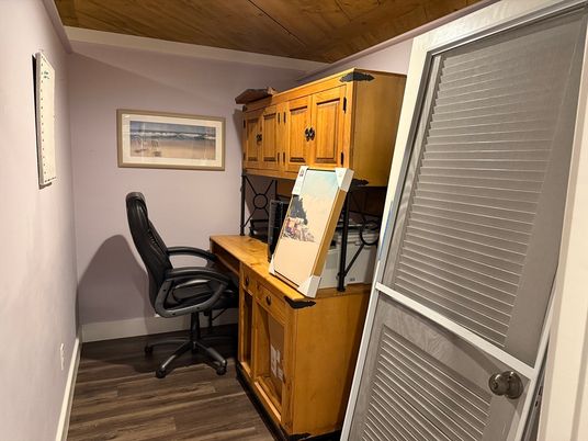 Home Office, Interior, Wooden Ceilings, Wood Texture Flooring