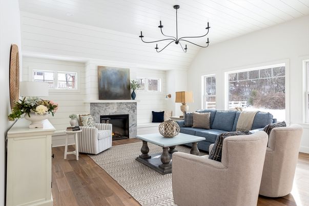 Chandelier, Fireplace, Interior, Living room, Wood Texture Flooring