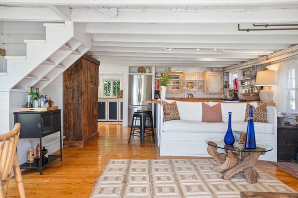 Interior, Kitchen, Living room, Stainless Steel Appliances, Wood Texture Flooring